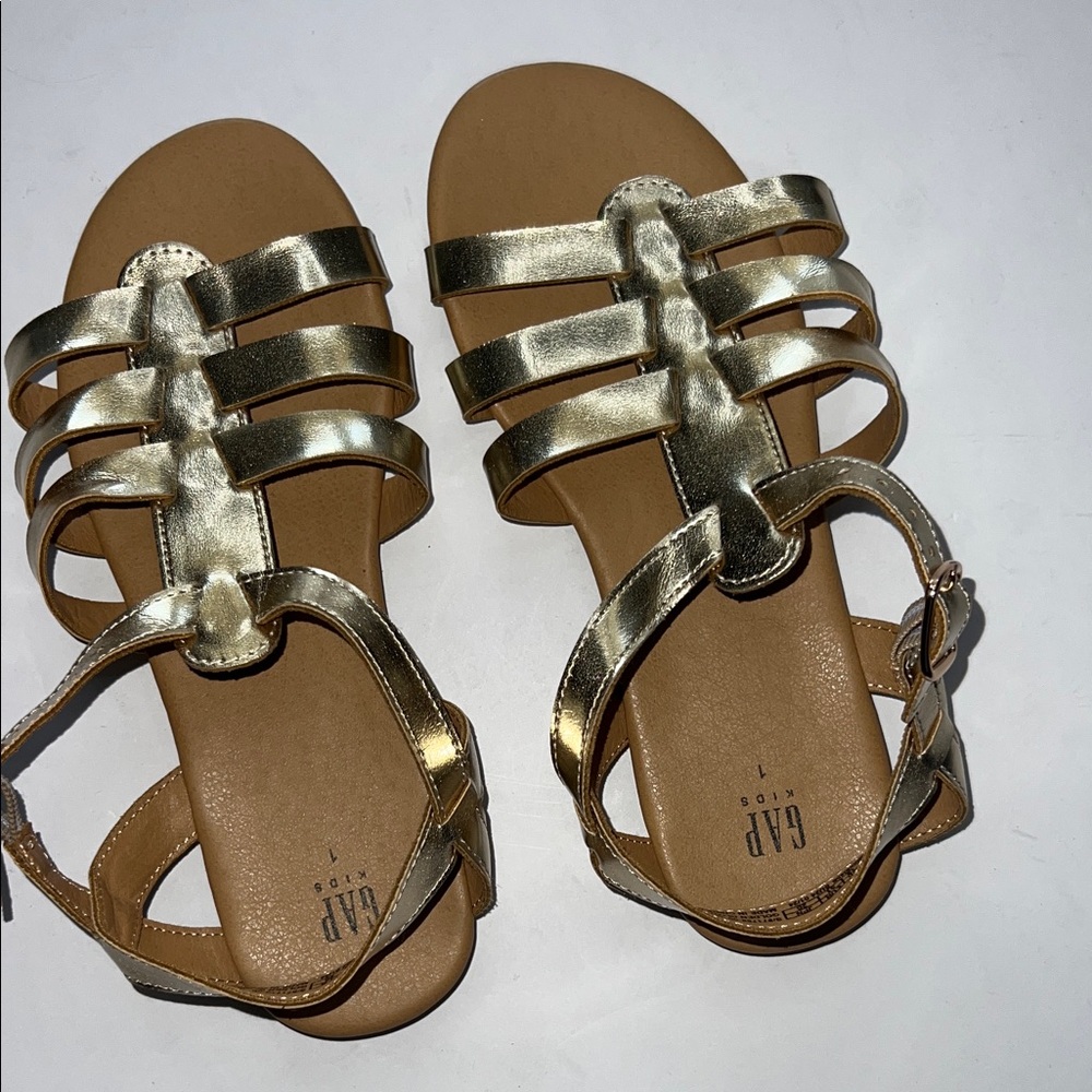 GAP Gold Strappy Sandals Kids Size 1
